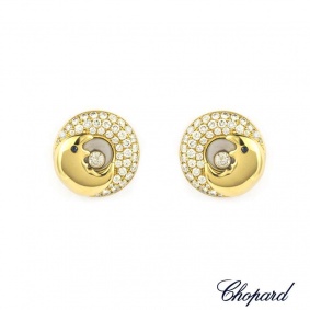 Chopard Yellow Gold Happy Diamonds Moon Earrings Chopard Yellow Gold Happy Diamonds Moon Earrings